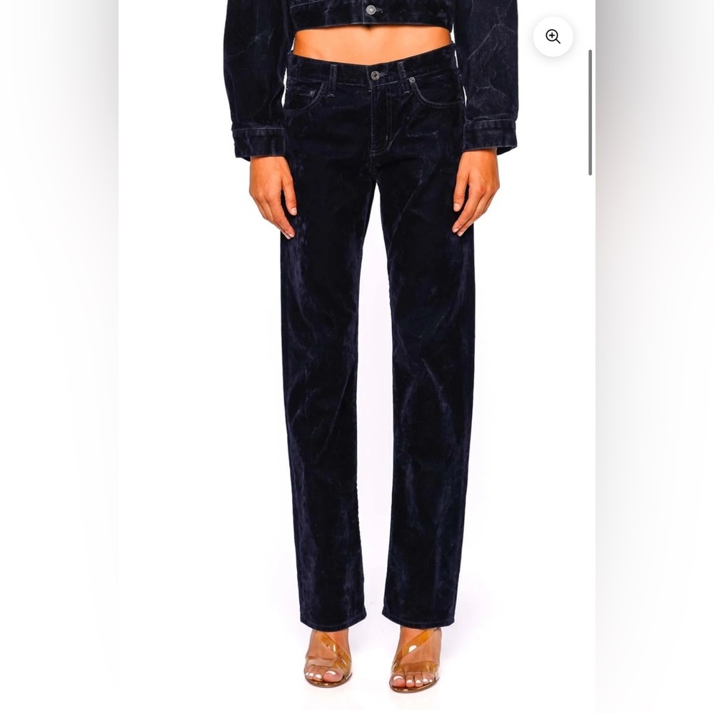 AGOLDE BLUE CRUSH VELVET LOW RISE SLIM JEAN sz 27